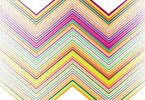 Korrugerad Veckad Vågig Sicksack Kors Linjer Abstrakta Geometriska Färgglada Flerfärgad — Stock vektor