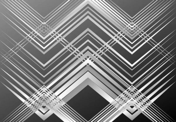 Corrugado Ondulado Zig Zag Líneas Entrecruzadas Abstracto Geométrico Blanco Negro — Vector de stock