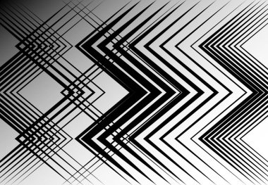 Kabarık, dalgalı, zig-zag, çapraz çizgiler soyut geometrik siyah-beyaz, gri tonlama, tek renk desen, arkaplan, doku veya zemin