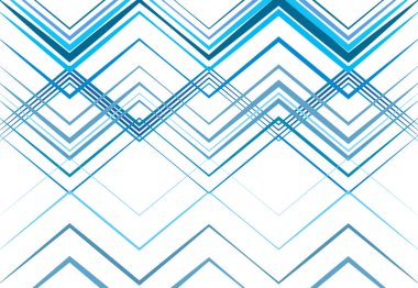 Bükülmüş, buruşuk, dalgalı, zig-zag, çapraz çizgiler soyut mavi renk geometrik desen, arkaplan, doku veya zemin