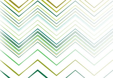 Bükülmüş, buruşuk, dalgalı, zig-zag, çapraz çizgiler soyut yeşil geometrik desen, arkaplan, doku veya zemin