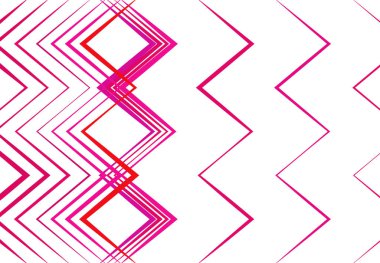 Bükülmüş, buruşuk, dalgalı, zig-zag, çapraz çizgiler soyut renkli PINK ve PURPLE geometrik desen, arkaplan, doku veya arkaplan