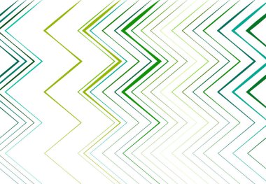 Bükülmüş, buruşuk, dalgalı, zig-zag, çapraz çizgiler soyut yeşil geometrik desen, arkaplan, doku veya zemin