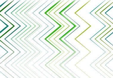 Bükülmüş, buruşuk, dalgalı, zig-zag, çapraz çizgiler soyut yeşil geometrik desen, arkaplan, doku veya zemin