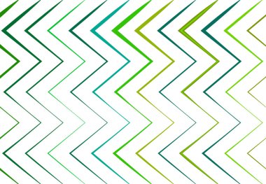 Bükülmüş, buruşuk, dalgalı, zig-zag, çapraz çizgiler soyut yeşil geometrik desen, arkaplan, doku veya zemin