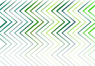 Bükülmüş, buruşuk, dalgalı, zig-zag, çapraz çizgiler soyut yeşil geometrik desen, arkaplan, doku veya zemin