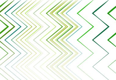 Bükülmüş, buruşuk, dalgalı, zig-zag, çapraz çizgiler soyut yeşil geometrik desen, arkaplan, doku veya zemin