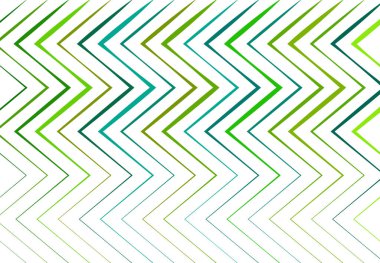 Bükülmüş, buruşuk, dalgalı, zig-zag, çapraz çizgiler soyut yeşil geometrik desen, arkaplan, doku veya zemin