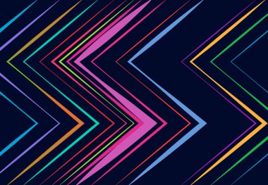 canlı, canlı kıvrımlı, dalgalı, zig-zag, çapraz çapraz ve tırtıklı, buruşuk, kırışık çizgiler, çizgili soyut geometrik renkler, çok renkli desenler, arka plan, doku veya fon