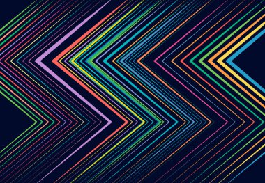 canlı, canlı kıvrımlı, dalgalı, zig-zag, çapraz çapraz ve tırtıklı, buruşuk, kırışık çizgiler, çizgili soyut geometrik renkler, çok renkli desenler, arka plan, doku veya fon