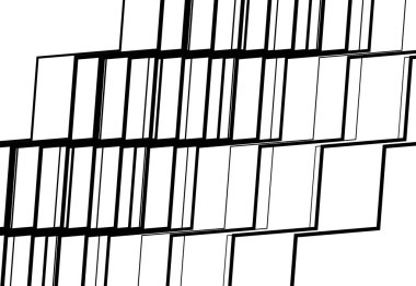 Zig-zag, çapraz, dalgalı, dalgalı ve tırtıklı çizgiler, çizgili tasarım öğesi. Çapraz, eğimli, eğimli ve eğimli şeritler, çizgiler, siyah ve beyaz, tek renkli geometrik zemin, doku ve desen