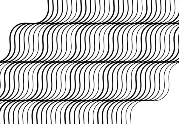 Wavy Waving Undulating Billowy Diagonal Skew Tilt Oblique Lines Stripes — Stock Vector