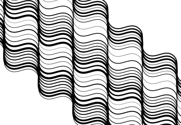 Ondulées Ondulées Ondulées Diagonales Asymétriques Inclinées Obliques Rayures Abstraites Noir — Image vectorielle