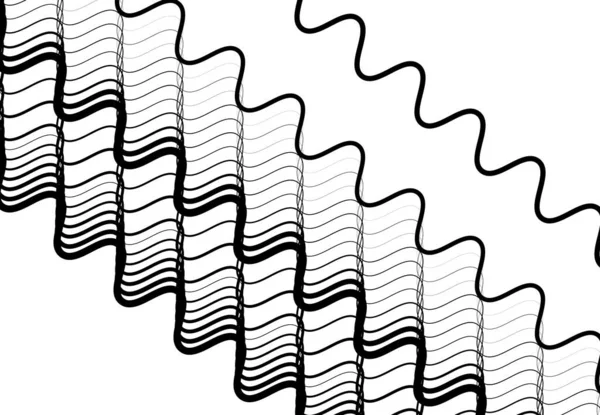 Golvend Golvend Golvend Diagonaal Scheef Schuin Schuin Strepen Abstract Zwart — Stockvector