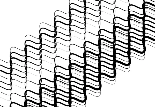 Golvend Golvend Golvend Diagonaal Scheef Schuin Schuin Strepen Abstract Zwart — Stockvector