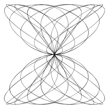 Soyut düğüm tasarım ögesi. Rastgele kesişen çizgiler karalama, karalama çizimi, hisse senedi vektör çizimi, klip sanatları grafikleri.