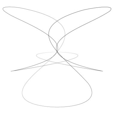 Soyut düğüm tasarım ögesi. Rastgele kesişen çizgiler karalama, karalama çizimi, hisse senedi vektör çizimi, klip sanatları grafikleri.