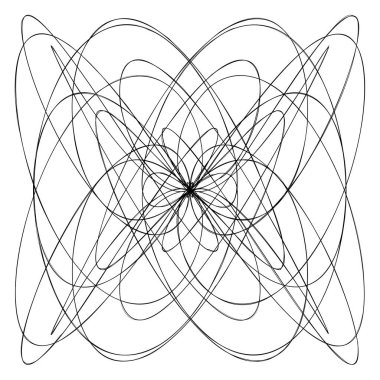 Soyut düğüm tasarım ögesi. Rastgele kesişen çizgiler karalama, karalama çizimi, hisse senedi vektör çizimi, klip sanatları grafikleri.