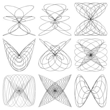 Soyut düğüm tasarım ögesi. Rastgele kesişen çizgiler karalama, karalama çizimi, hisse senedi vektör çizimi, klip sanatları grafikleri.