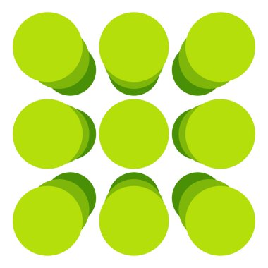 3 boyutlu mekansal, üst üste dizilmiş kademe daireler Stok vektör illüstrasyonu, Clip-art grafikleri.