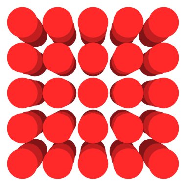 3 boyutlu mekansal, üst üste dizilmiş kademe daireler Stok vektör illüstrasyonu, Clip-art grafikleri.