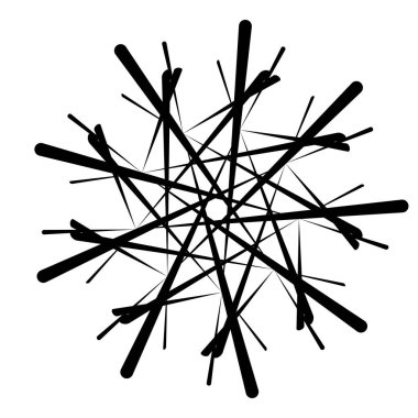 Geometrik Soyut Radyasyon Grafiği. Dairesel voltaj, sarmal. Soyut geometrik spiral, girdap ve dönüş. Stock vektör illüstrasyonu, Clip sanat grafikleri.