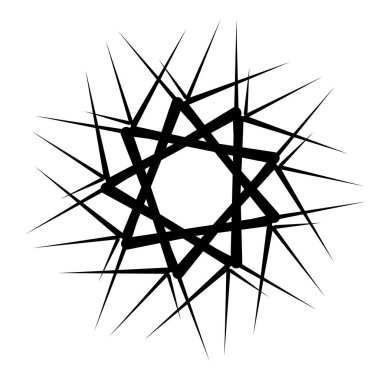 Geometrik Soyut Radyasyon Grafiği. Dairesel voltaj, sarmal. Soyut geometrik spiral, girdap ve dönüş. Stock vektör illüstrasyonu, Clip sanat grafikleri.