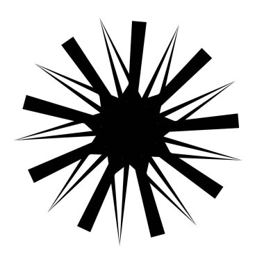 Geometrik Soyut Radyasyon Grafiği. Dairesel voltaj, sarmal. Soyut geometrik spiral, girdap ve dönüş. Stock vektör illüstrasyonu, Clip sanat grafikleri.