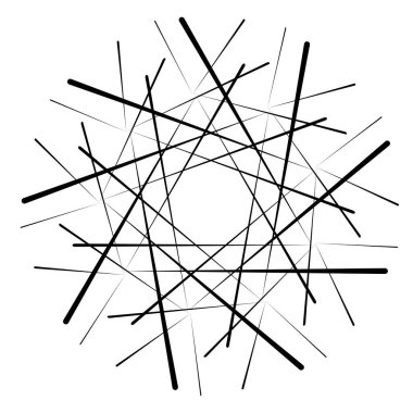 Geometrik Soyut Radyasyon Grafiği. Dairesel voltaj, sarmal. Soyut geometrik spiral, girdap ve dönüş. Stock vektör illüstrasyonu, Clip sanat grafikleri.