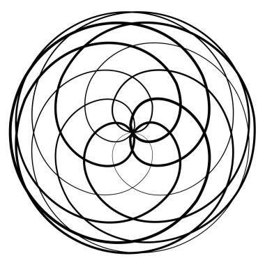 Volt, sarmal, spiral sembol, ikon motifi. Dairesel, dairesel çizgi kıvrımlı, eğri büğrü büğrü büğrü, filizli tasarım elemanı. Doodle, serbest biçim çizgisi Stock vektör çizimi, Clip-art grafikleri.