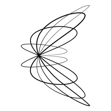 Soyut düğüm tasarım ögesi. Rastgele kesişen çizgiler karalama, karalama çizimi, hisse senedi vektör çizimi, klip sanatları grafikleri.