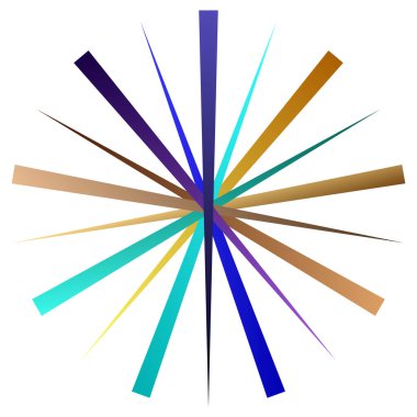 Geometrik Soyut Radyasyon Grafiği. Dairesel voltaj, sarmal. Soyut geometrik spiral, girdap ve dönüş. Stock vektör illüstrasyonu, Clip sanat grafikleri.