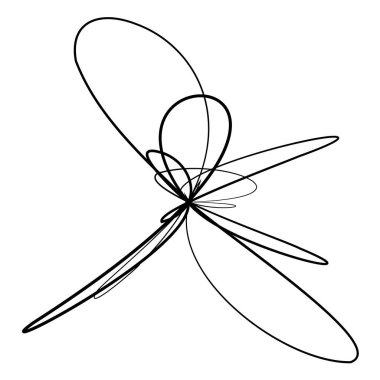 Volt, sarmal, spiral sembol, ikon motifi. Dairesel, dairesel çizgi kıvrımlı, eğri büğrü büğrü büğrü, filizli tasarım elemanı. Doodle, serbest biçim çizgisi Stock vektör çizimi, Clip-art grafikleri.