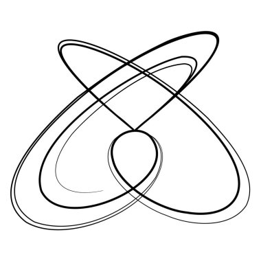 Volt, sarmal, spiral sembol, ikon motifi. Dairesel, dairesel çizgi kıvrımlı, eğri büğrü büğrü büğrü, filizli tasarım elemanı. Doodle, serbest biçim çizgisi Stock vektör çizimi, Clip-art grafikleri.