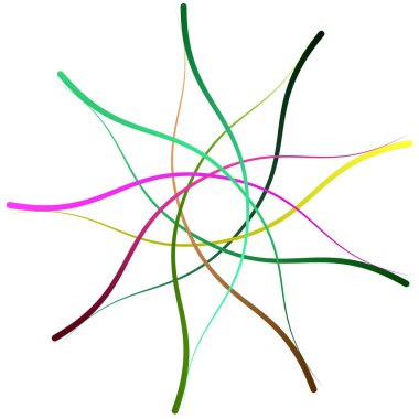 Geometrik Soyut Radyasyon Grafiği. Dairesel voltaj, sarmal. Soyut geometrik spiral, girdap ve dönüş. Stock vektör illüstrasyonu, Clip sanat grafikleri.