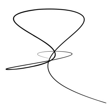 Soyut düğüm tasarım ögesi. Rastgele kesişen çizgiler karalama, karalama çizimi, hisse senedi vektör çizimi, klip sanatları grafikleri.