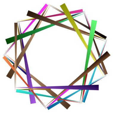 Geometrik Soyut Radyasyon Grafiği. Dairesel voltaj, sarmal. Soyut geometrik spiral, girdap ve dönüş. Stock vektör illüstrasyonu, Clip sanat grafikleri.