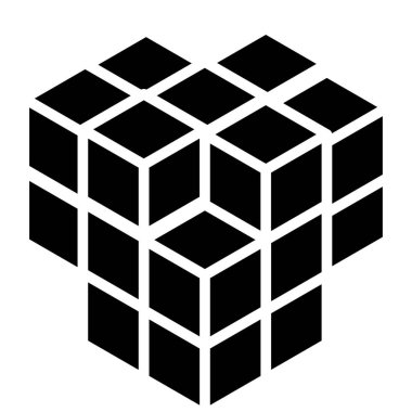 3D Küp, Kare simgesi, sembol ve logo (Seriler) Stok vektör çizimi, Clip sanat grafikleri.