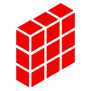 3D izometrik duvar, Firewall simgesi, sembol ya da logo. Gardiyan, kalkan, koruma konseptleri ikon stok vektör illüstrasyonu, Clip sanat grafikleri.