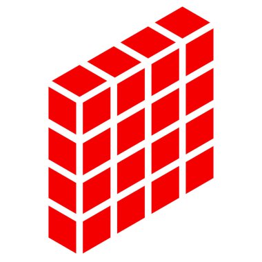 3D izometrik duvar, Firewall simgesi, sembol ya da logo. Gardiyan, kalkan, koruma konseptleri ikon stok vektör illüstrasyonu, Clip sanat grafikleri.