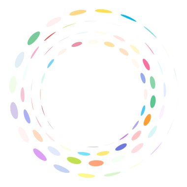 Geometrik dairesel spiral, girdap ve dönüş. Koklear, girdap, volt biçimli vektör illüstrasyonu, Clip sanat grafikleri.