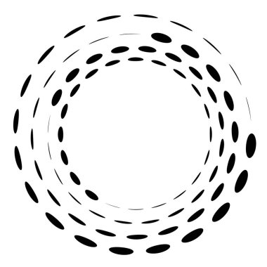 Geometrik dairesel spiral, girdap ve dönüş. Koklear, girdap, volt biçimli vektör illüstrasyonu, Clip sanat grafikleri.