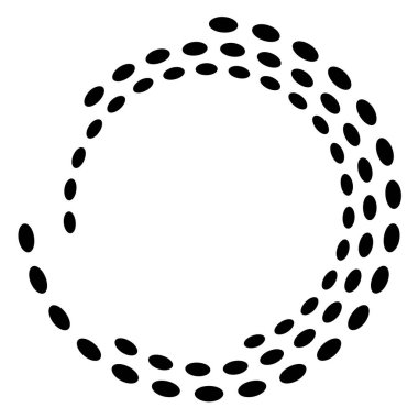 Geometrik dairesel spiral, girdap ve dönüş. Koklear, girdap, volt biçimli vektör illüstrasyonu, Clip sanat grafikleri.