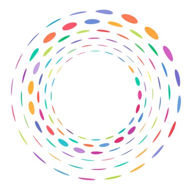 Geometrik dairesel spiral, girdap ve dönüş. Koklear, girdap, volt biçimli vektör illüstrasyonu, Clip sanat grafikleri.