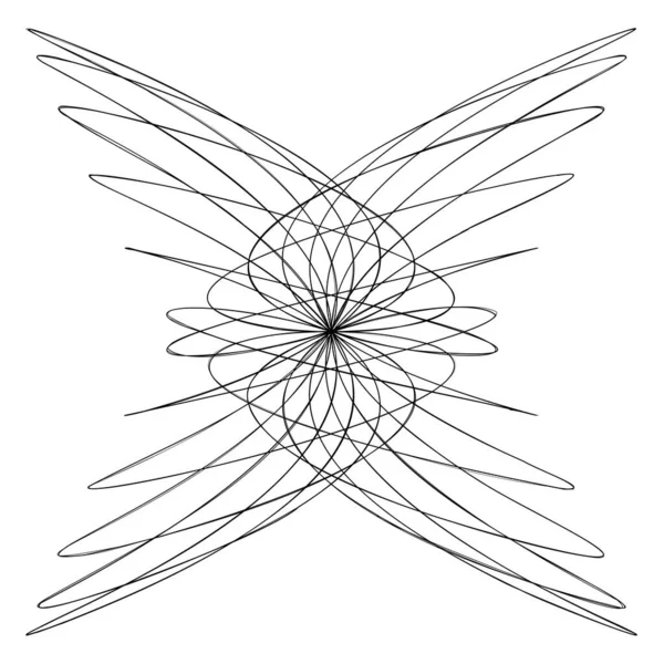 Élément Abstrait Conception Noeud Lignes Intersection Aléatoires Doodle Illustration Gribouillis — Image vectorielle