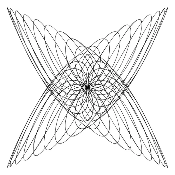 Élément Abstrait Conception Noeud Lignes Intersection Aléatoires Doodle Illustration Gribouillis — Image vectorielle