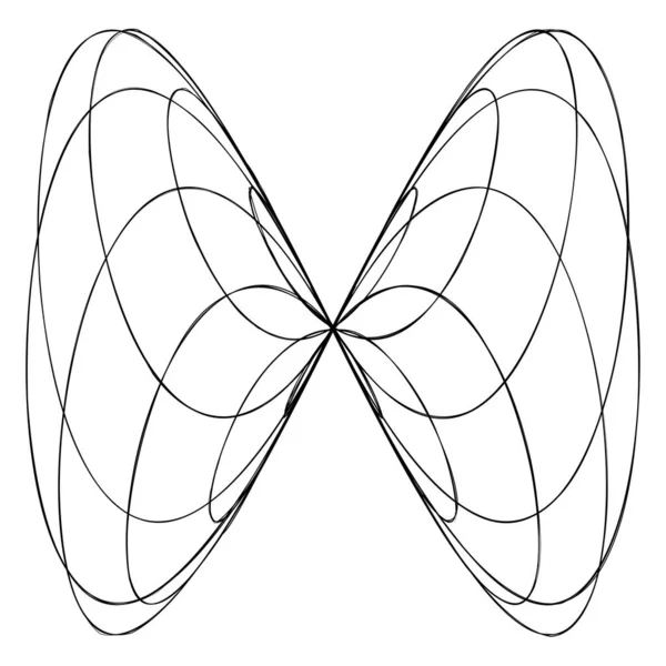 Élément Abstrait Conception Noeud Lignes Intersection Aléatoires Doodle Illustration Gribouillis — Image vectorielle