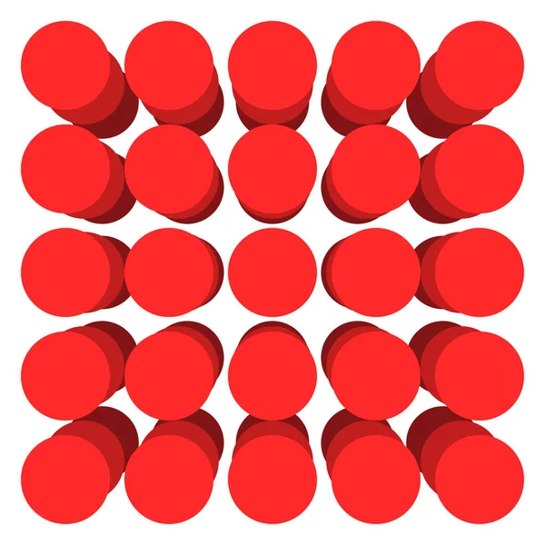 3 boyutlu mekansal, üst üste dizilmiş kademe daireler Stok vektör illüstrasyonu, Clip-art grafikleri.