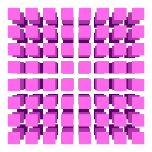 Сітка Сітка Просторових Складених Квадратів Ярусів Кубики Сток Векторна Ілюстрація — стоковий вектор