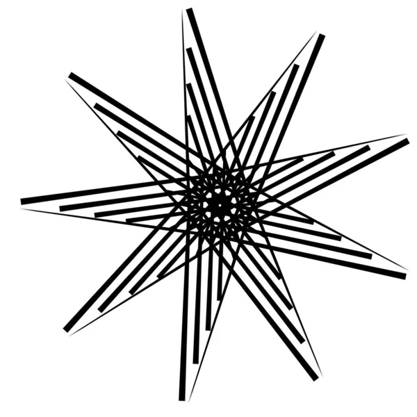 Elemento Gráfico Radial Abstracto Geométrico Voluta Circular Hélice Espiral Geométrica — Vector de stock